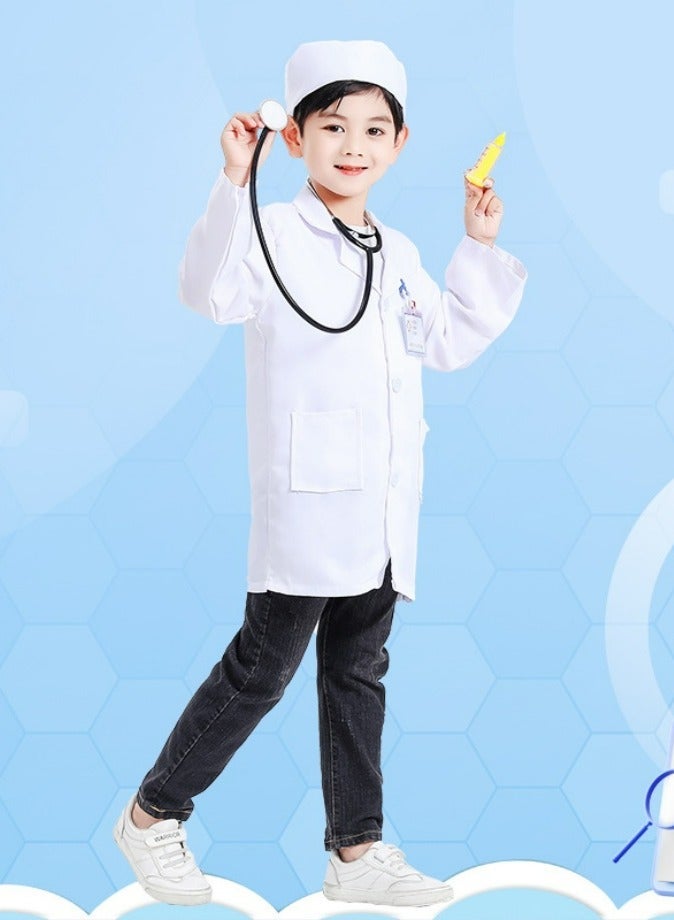 Gasin Children's doctor's gowns, children's scrubs, children's COS gowns, children's surgical gowns, cosplay costumes - Image 2